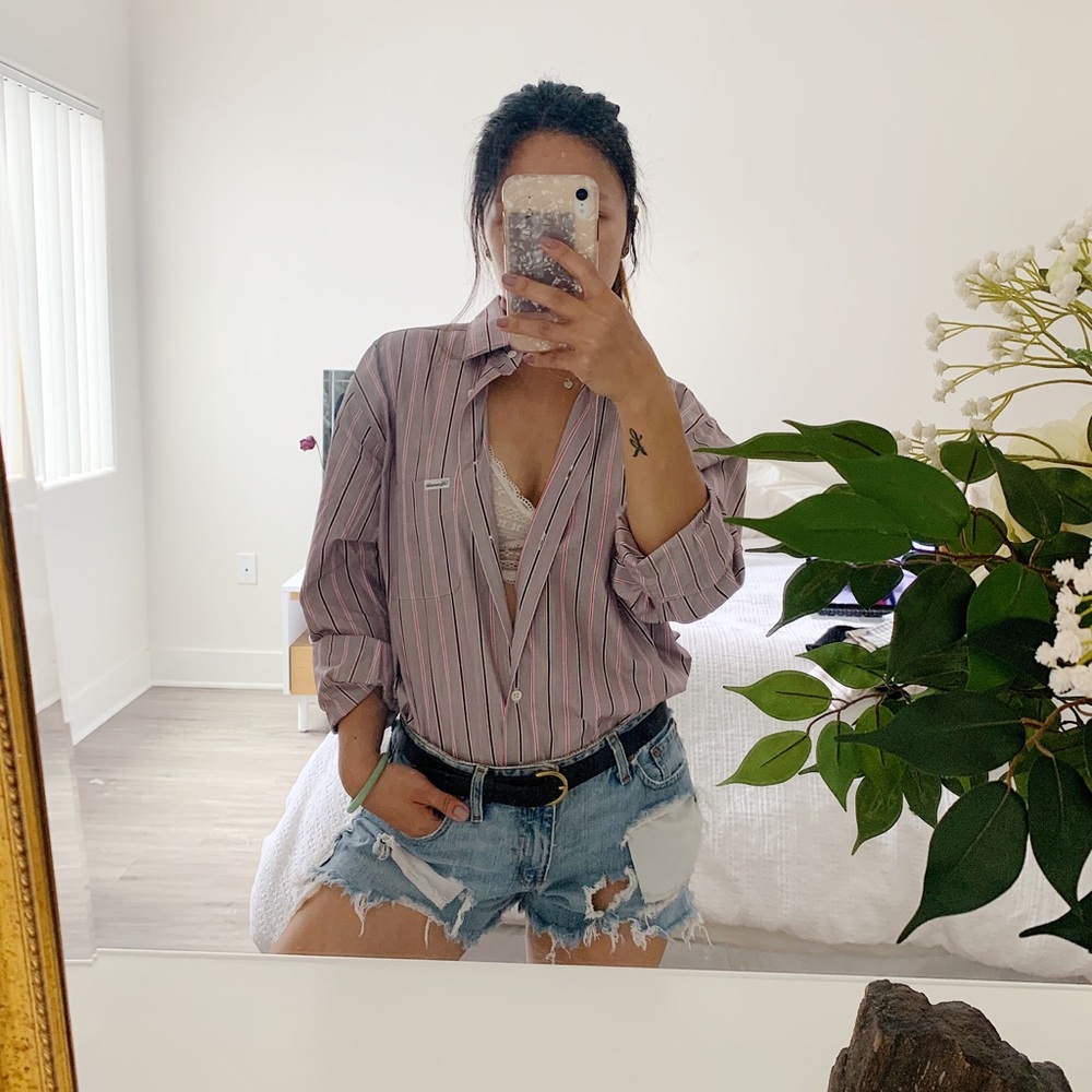 Oversized buttons down blouse